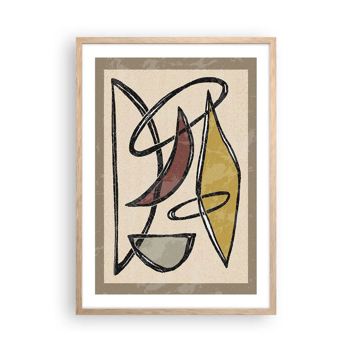 Plakát v rámu světlý dub - Svisle a vodorovně - 50x70 cm