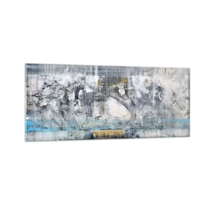 Obraz na skle - Jako na ledě, tak i na hroudě - 100x40 cm