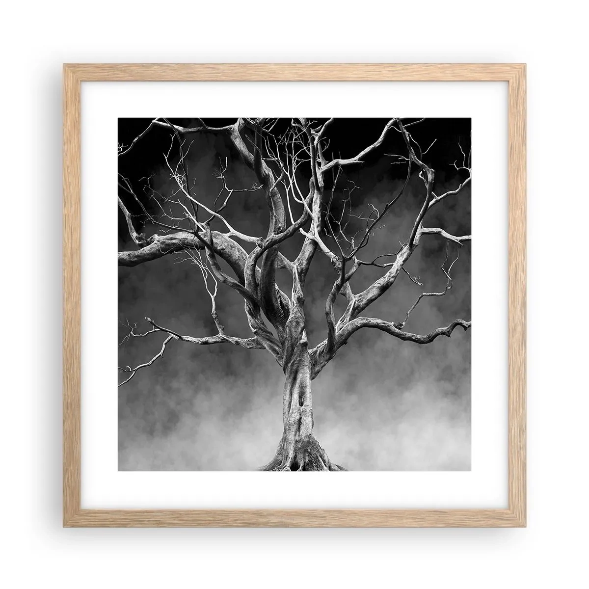 Plakát v rámu světlý dub - Původní a svaté - 40x40 cm
