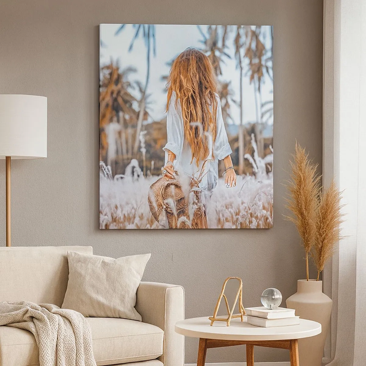 Obraz na plátně - Zrozená z travní chmýří - 30x30 cm