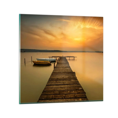 Obraz na skle - Otevřu ti zlaté nebe - 70x70 cm
