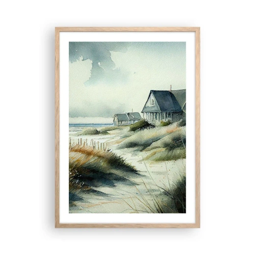 Plakát v rámu světlý dub - Daleko od shonu - 50x70 cm