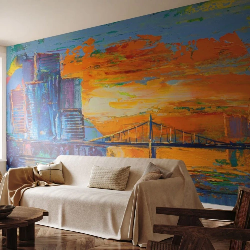 Fototapeta Premium Canvas - Kultura a příroda - Abstrakce, Město, Kus - 350x256 cm