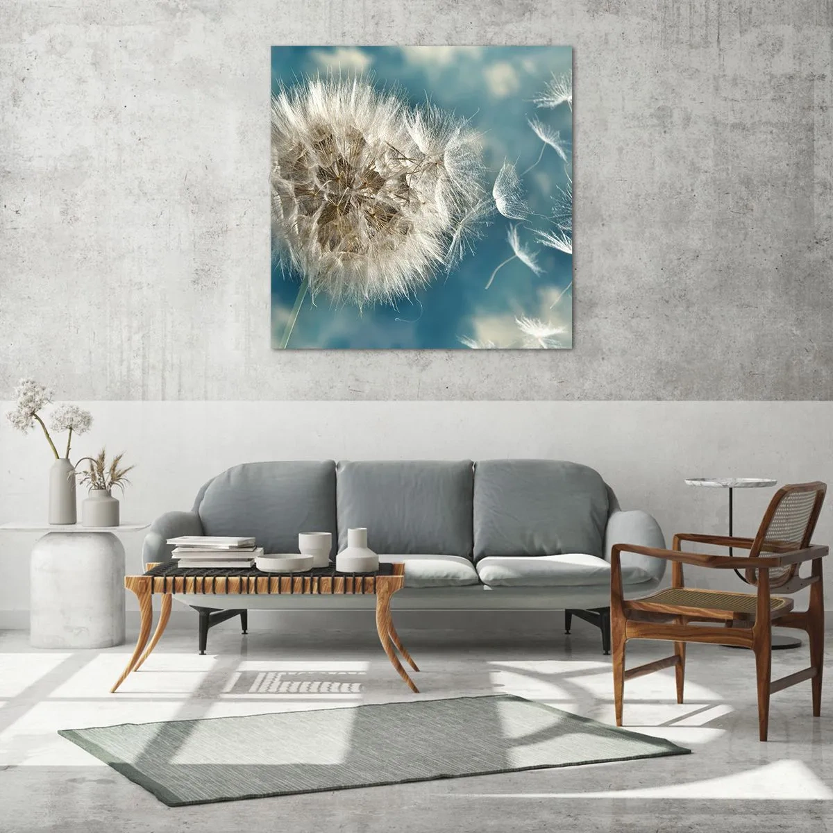 Obraz na skle - Dech anděla - 70x70 cm