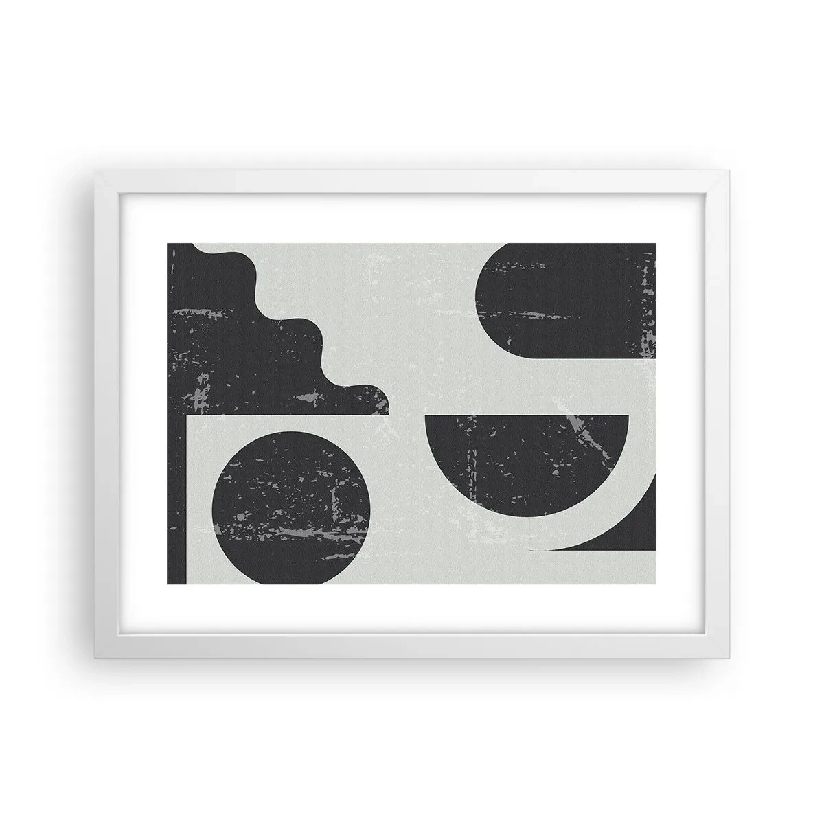 Plakát v bílém rámu - Kompozice nad a pod - 40x30 cm