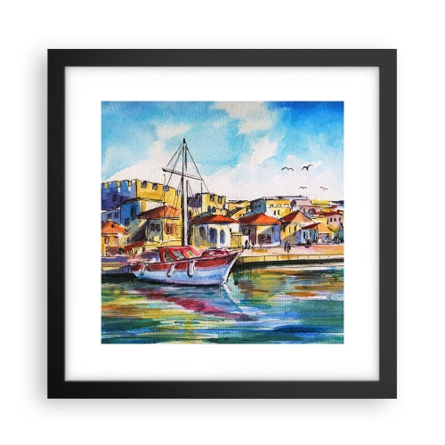 Plakát v černém rámu - Duhové odpoledne - 30x30 cm