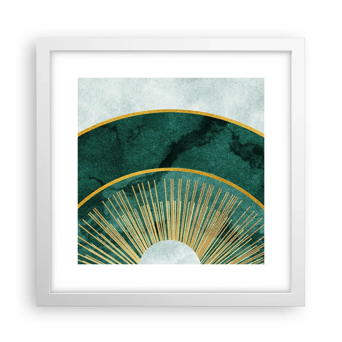 Plakát v bílém rámu - Jiná sluneční soustava - 30x30 cm