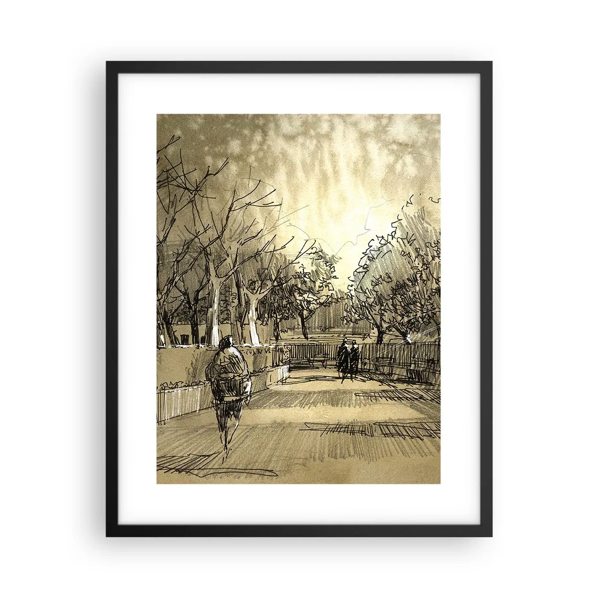 Plakát v černém rámu - Pírkem zastavený okamžik - 40x50 cm