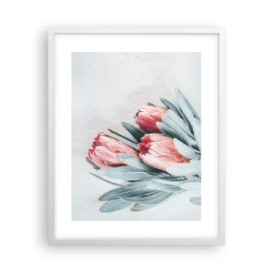 Plakát v bílém rámu - Zahanbené svou vlastní krásou - 40x50 cm