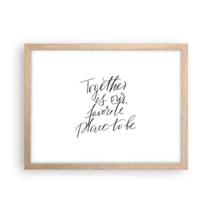 Plakát v rámu světlý dub - Cítíte to také? - 40x30 cm