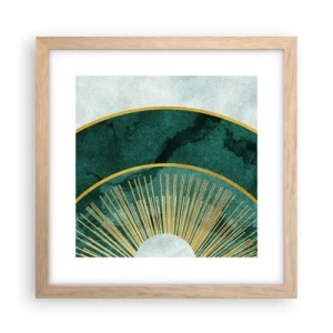 Plakát v rámu světlý dub - Jiná sluneční soustava - 30x30 cm