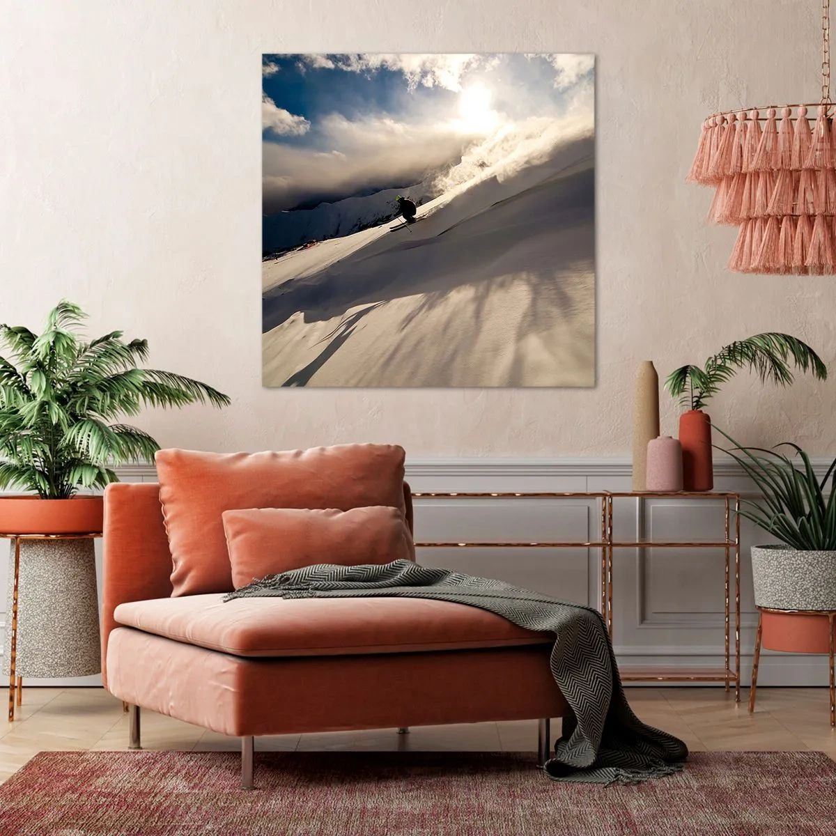 Obraz na plátně - Přijatá výzva hor - 60x60 cm