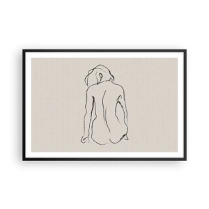 Plakát v černém rámu - Dívčí akt - 91x61 cm