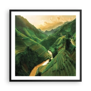 Plakát v černém rámu - Vietnamské údolí - 60x60 cm