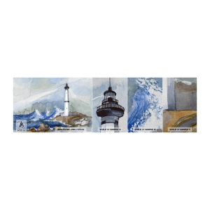 Vzor Fototapety Premium Sand - Proti tmě a hromobití - Maják, Krajina, Oceán - 100x30 cm