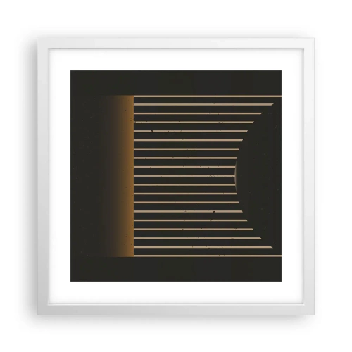 Plakát v bílém rámu - Prozkoumat temnotu - 40x40 cm