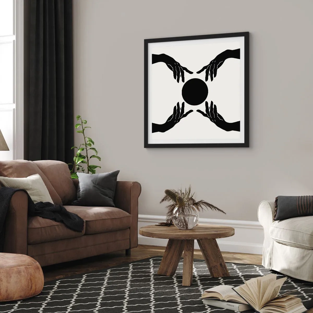 Plakát v černém rámu - Tajné znamení - 60x60 cm