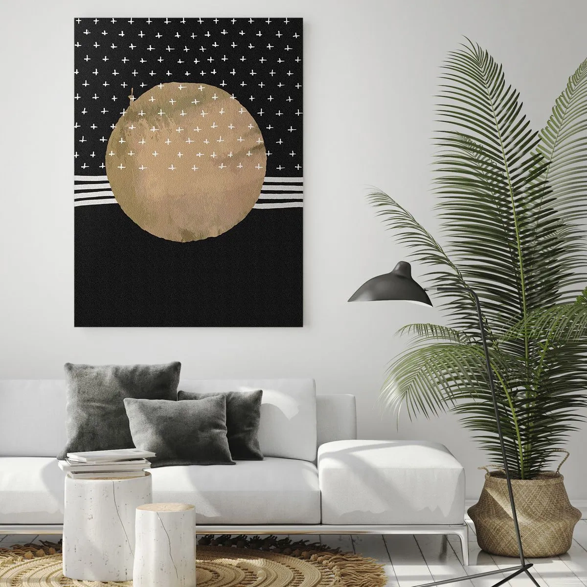 Obraz na skle - Kompozice: vlajka galaxie - 50x70 cm