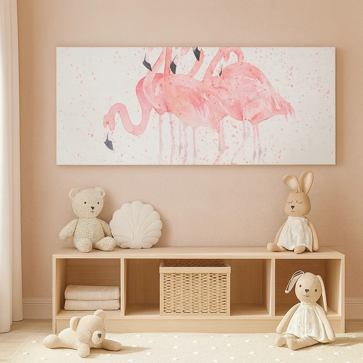 Obraz na plátně - Růžový ansámbl - 30x30 cm