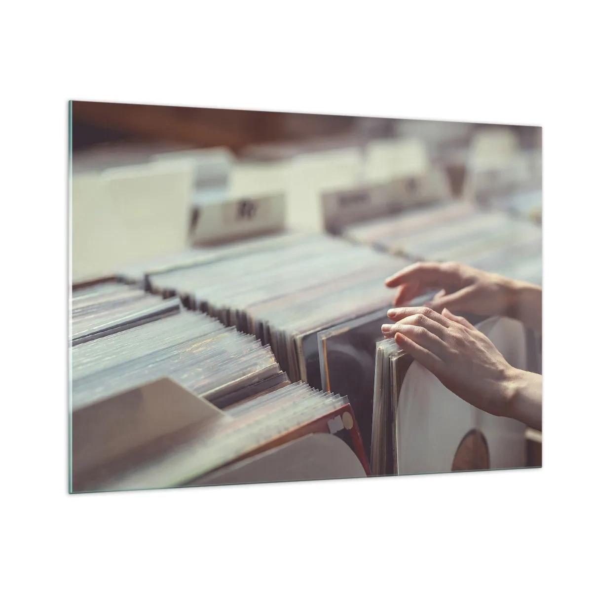 Obraz na skle - Hledání emocí - 100x70 cm