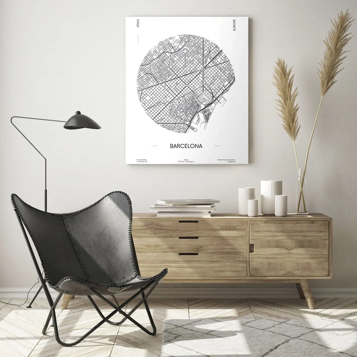 Obraz na skle - Anatomie Barcelony - 50x70 cm