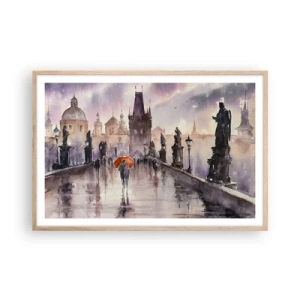 Plakát v rámu světlý dub - Lidé se nemění - 91x61 cm