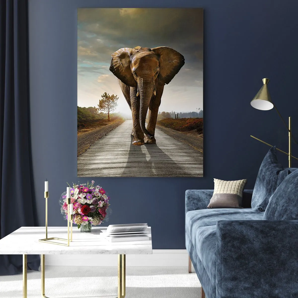 Obraz na skle - A vůbec ne ve skladu porcelánu - 70x100 cm