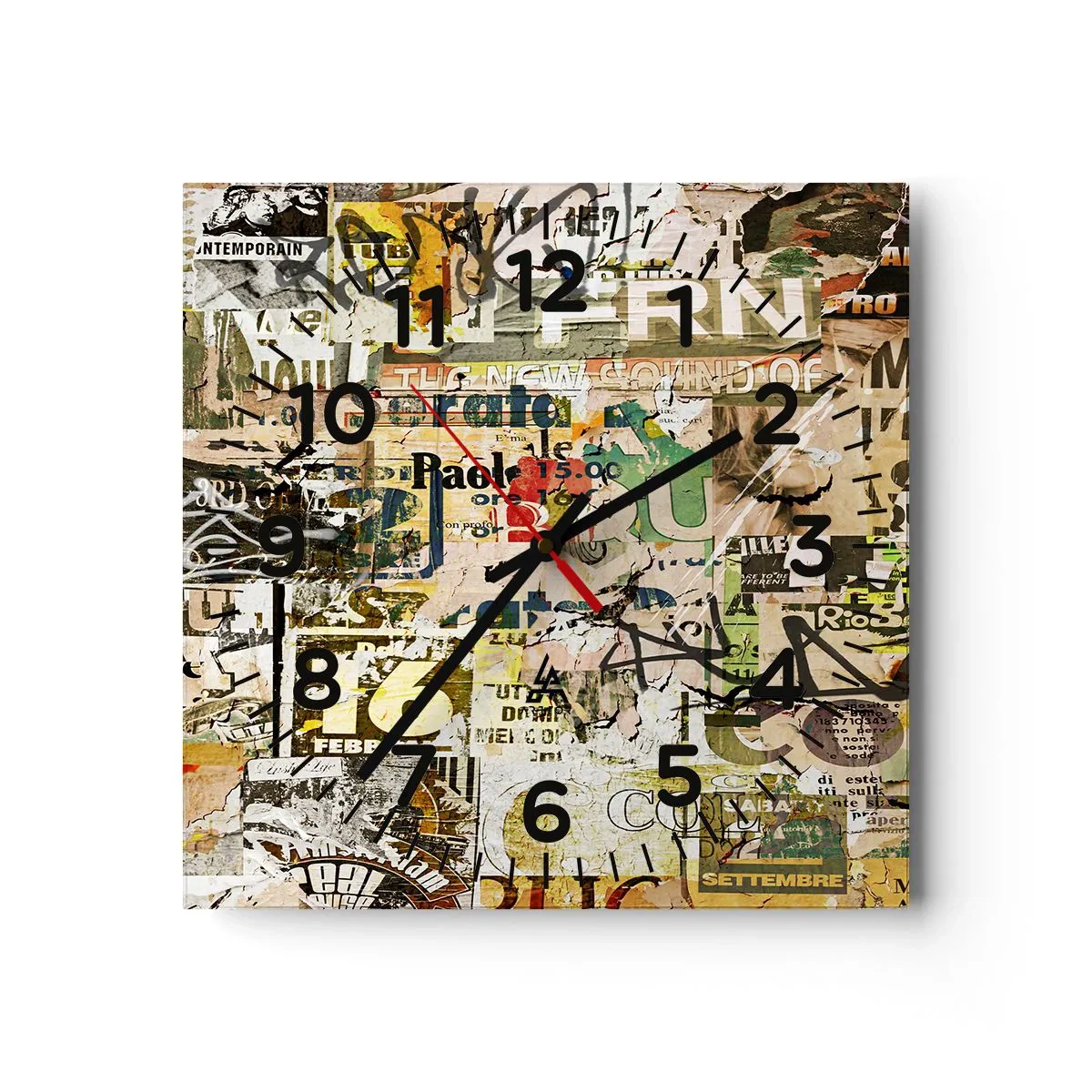 Nástěnné hodiny - Och, děje se to… - 40x40 cm