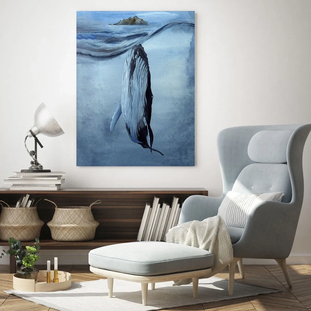 Obraz na skle - Dva světy severu - 80x120 cm