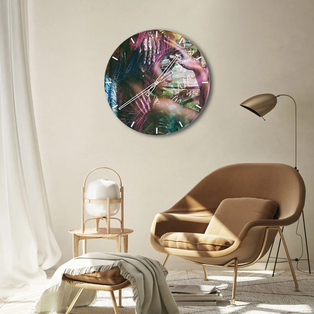 Nástěnné hodiny - Matka příroda v džungli - 30x30 cm