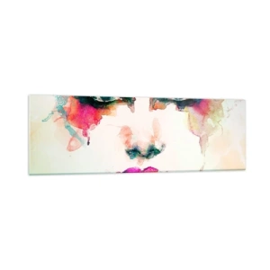 Obraz na skle - Portrét malovaný duhou - 160x50 cm