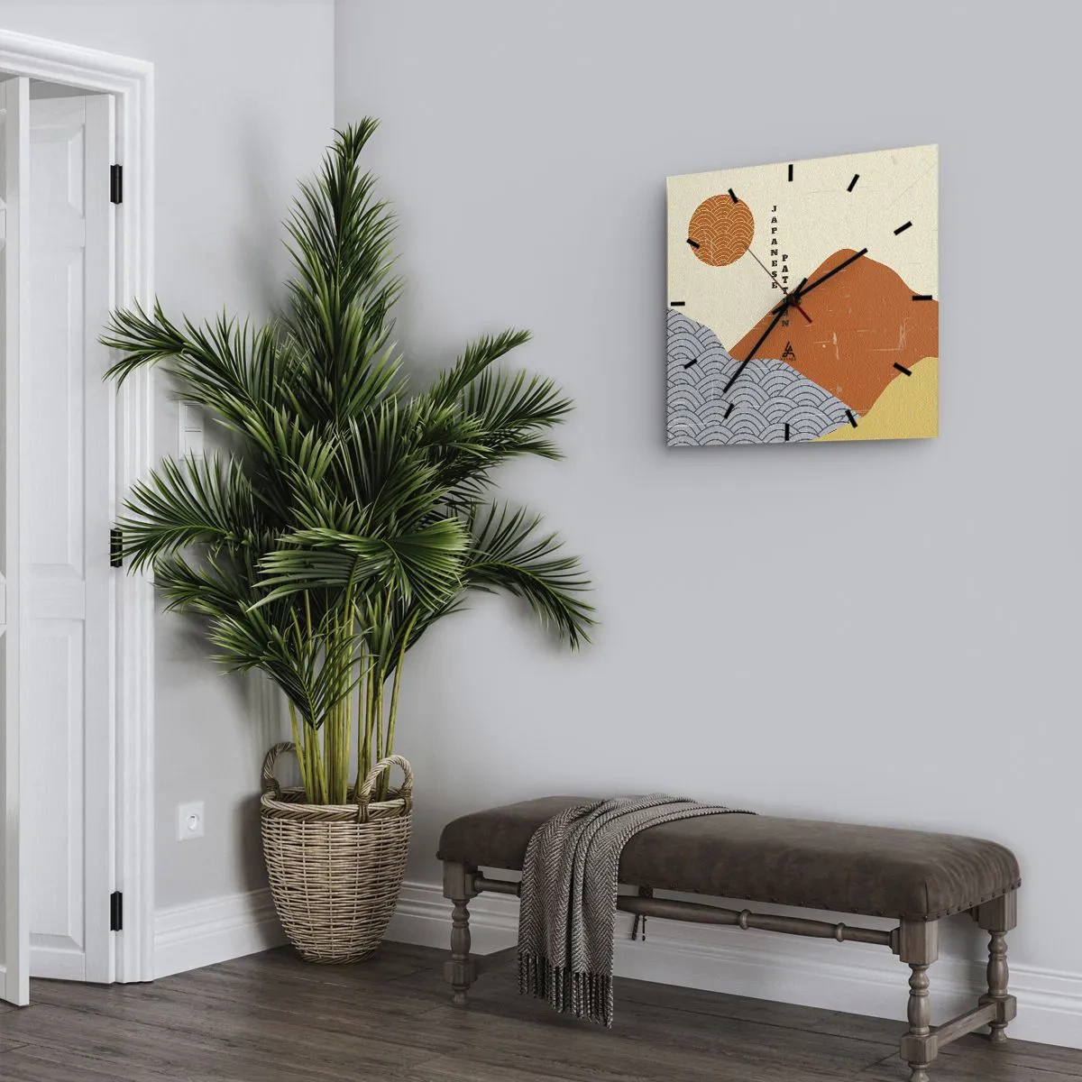 Nástěnné hodiny - V japonském duchu - 30x30 cm