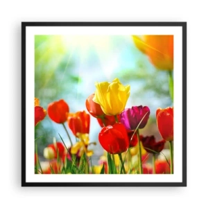 Plakát v černém rámu - Všechny barvy slunce - 60x60 cm