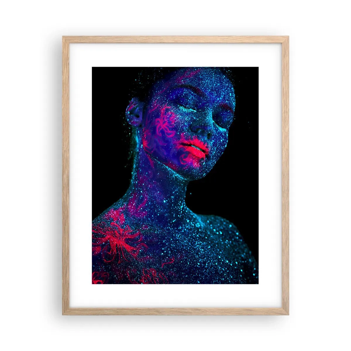 Plakát v rámu světlý dub - V hvězdném prachu - 40x50 cm