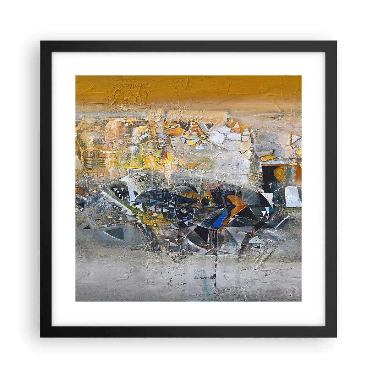 Plakát v černém rámu - Všechno se podaří - 40x40 cm