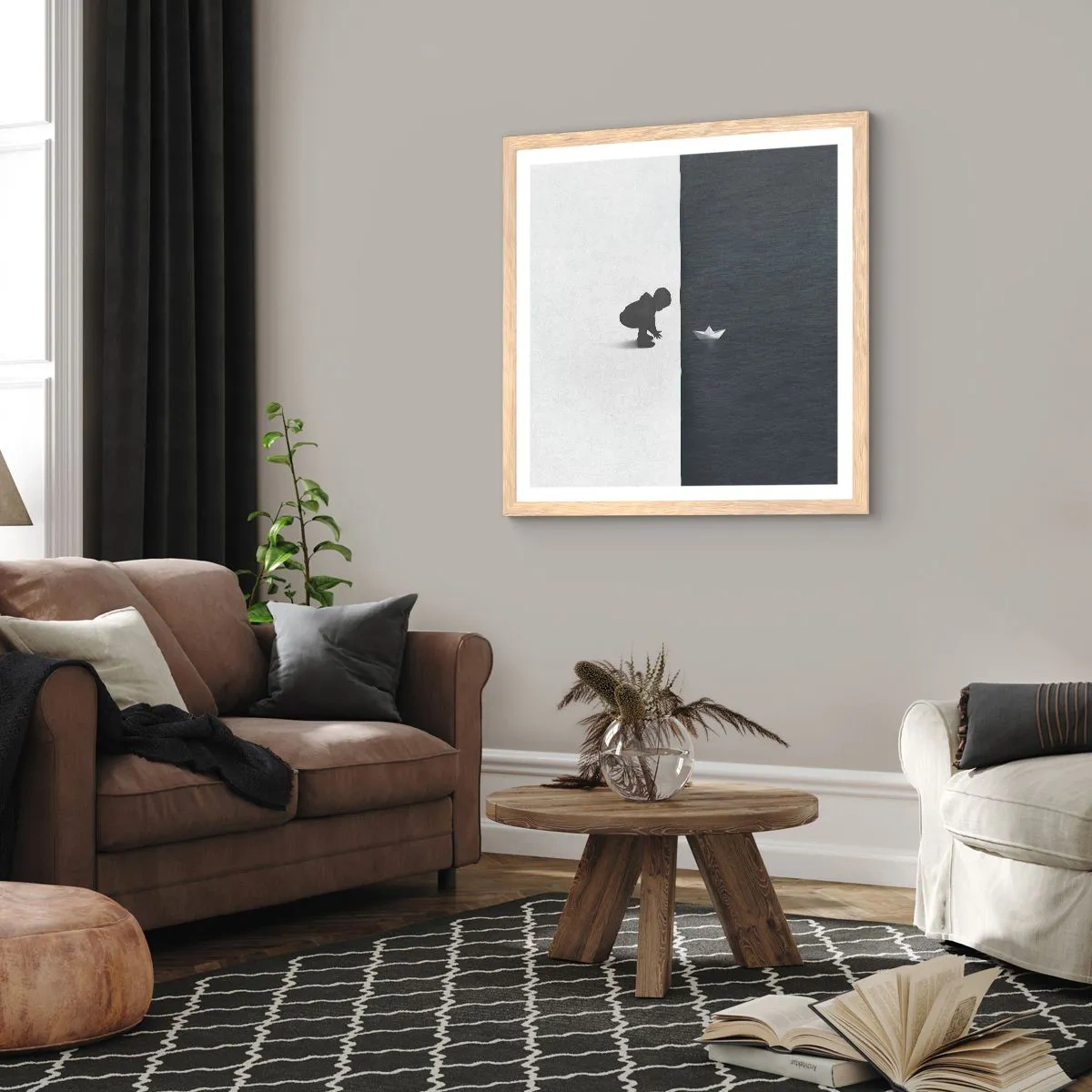 Plakát v rámu světlý dub - Velká výprava - 60x60 cm