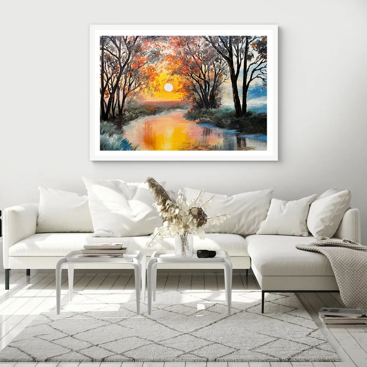 Plakát v bílém rámu - Podzimní nádech - 70x50 cm