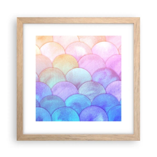 Plakát v rámu světlý dub - Perleťová šupina - 30x30 cm