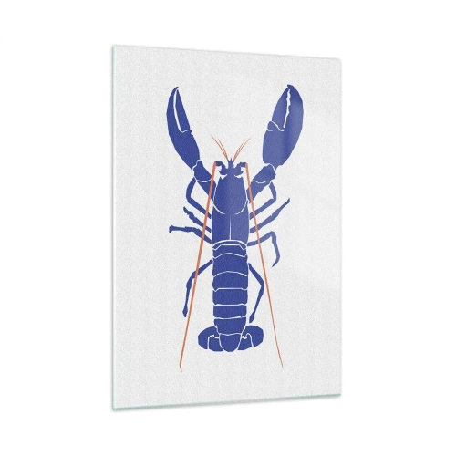 Obraz na skle - Elegantní modrý humr - 50x70 cm