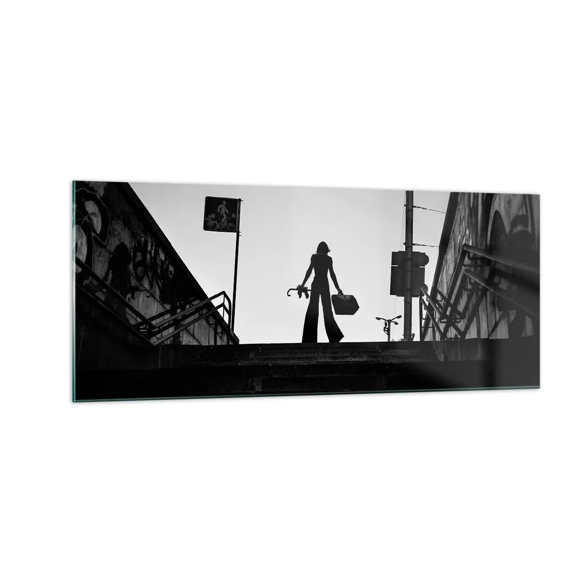 Obraz na skle - Městská cesta - 100x40 cm