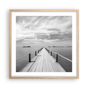 Plakát v rámu světlý dub - Co takhle cesta… - 50x50 cm