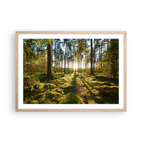 Plakát v rámu světlý dub - …Za sedmero lesy - 70x50 cm