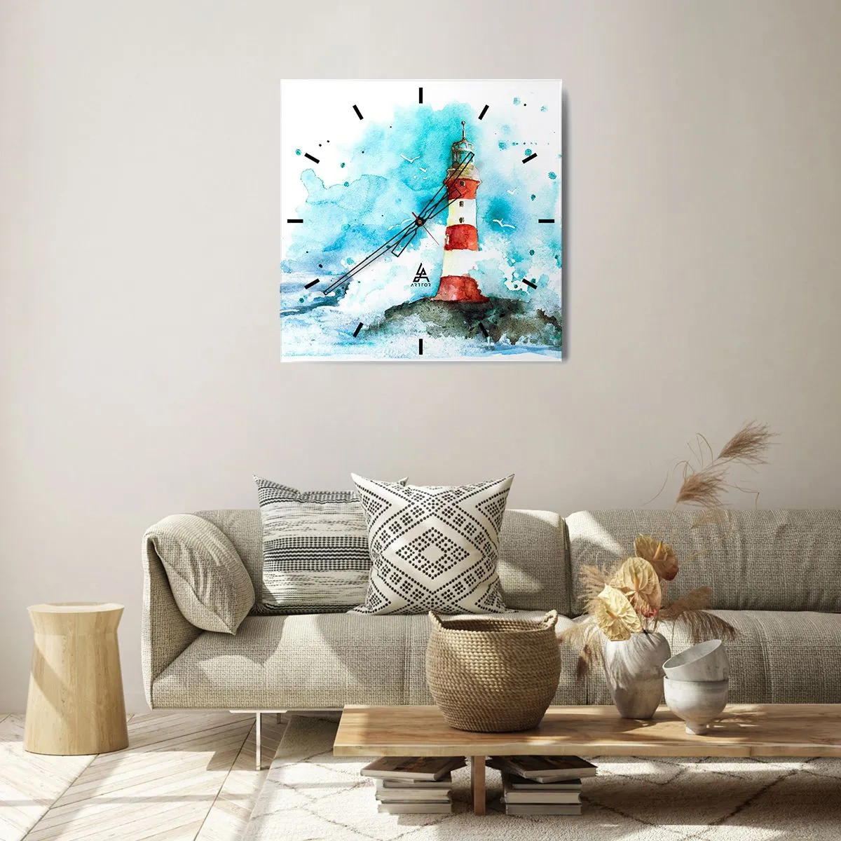 Nástěnné hodiny - Jednota živlů - 40x40 cm