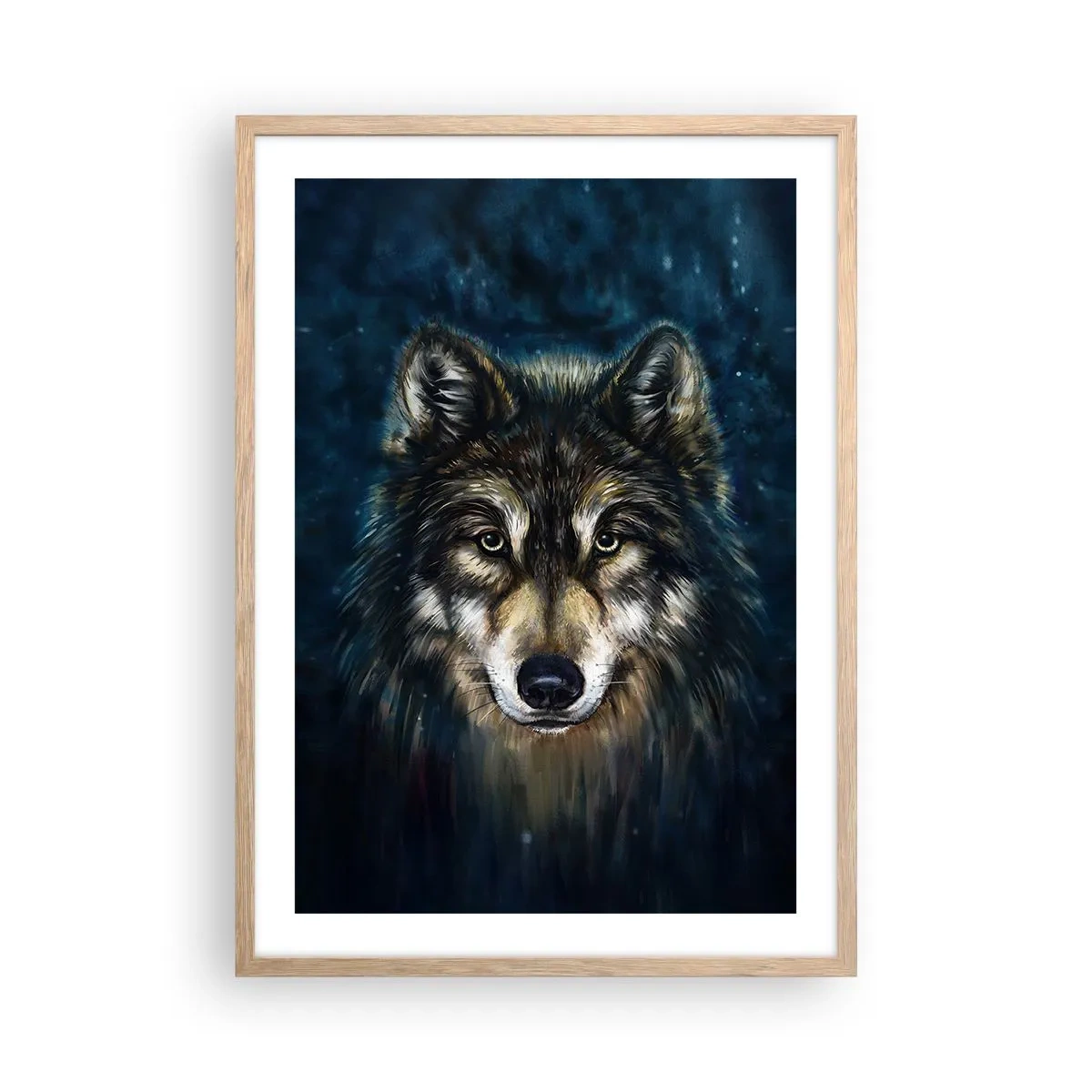 Plakát v rámu světlý dub - Alfa? A omega - 50x70 cm