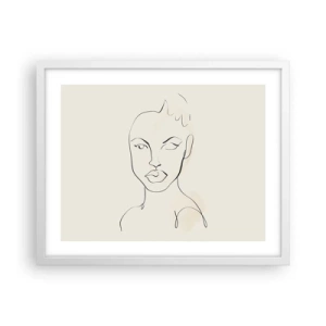 Plakát v bílém rámu - Obrys smyslnosti - 50x40 cm