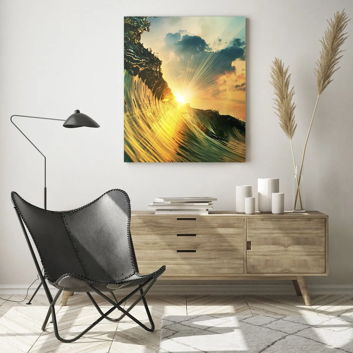 Obraz na skle - Surfaři, kde jsi? - 50x70 cm