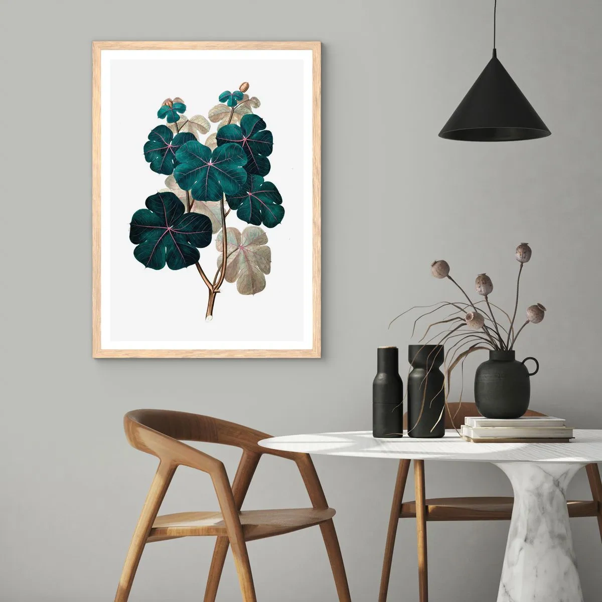 Plakát v rámu světlý dub - Ze starého herbáře - 50x70 cm
