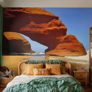 Fototapeta Premium Sand - Voda a vítr po tisíce let - Krajina, Maroko, Oceán - 100x70 cm