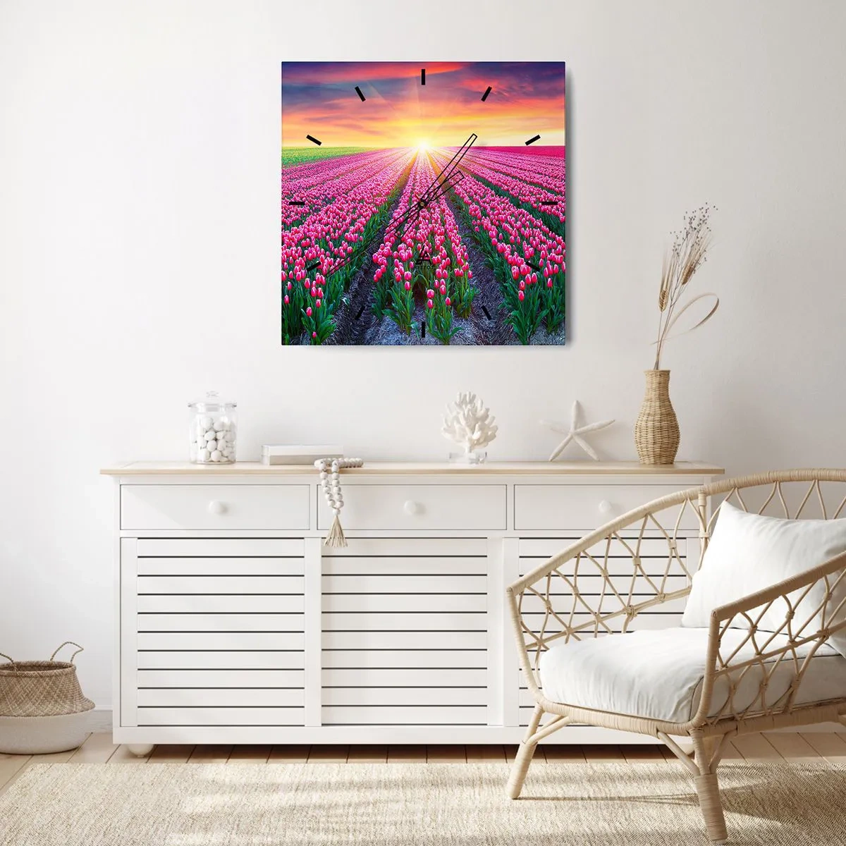 Nástěnné hodiny - Farma krásy - 40x40 cm