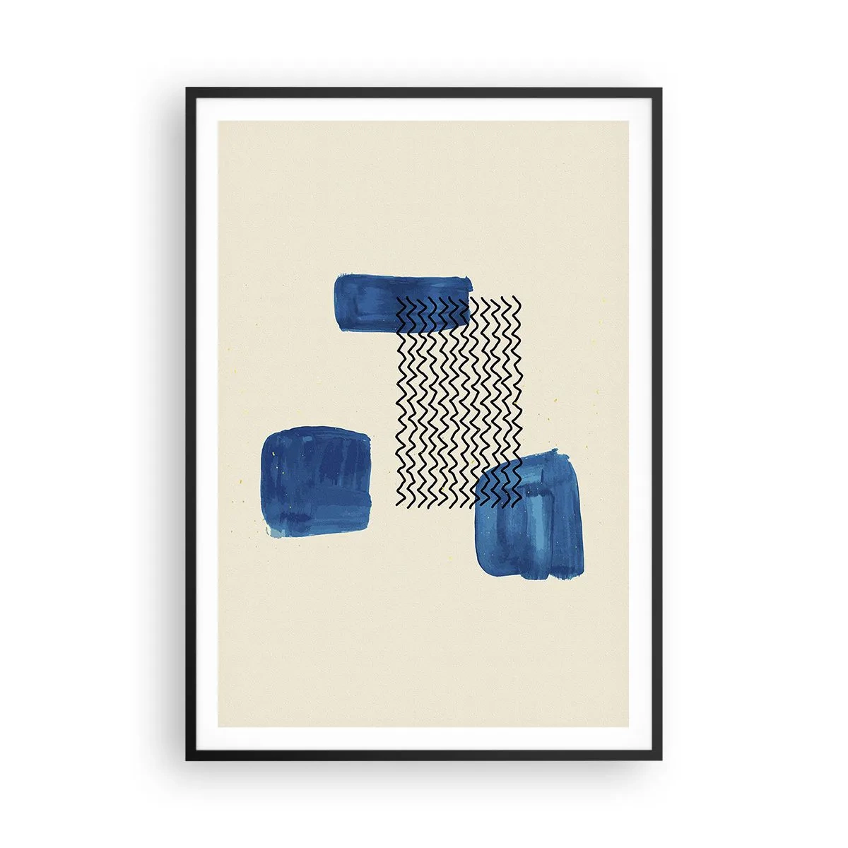 Plakát v černém rámu - Abstraktní kvarteto - 70x100 cm